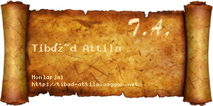Tibád Attila névjegykártya