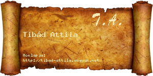 Tibád Attila névjegykártya